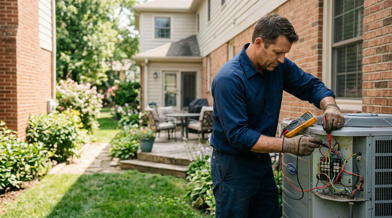 HVAC technician working near Holden, UT